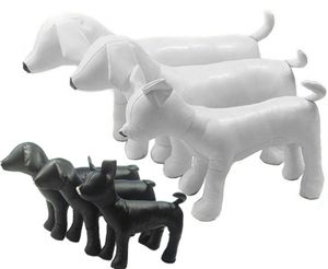 Jouets DML001AB Mannequins de chien en cuir Mannequin en cuir noir/blanc 1 pièce modèles de Position debout chiens jouet pour animaux de compagnie