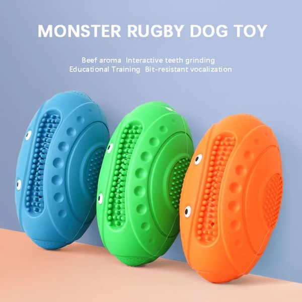 Jouets balle pour chien jouets à mâcher balle de monstre en caoutchouc bâton de nettoyage des dents molaires grinçantes jouet interactif pour chiot accessoires pour animaux de compagnie produits pour chiens