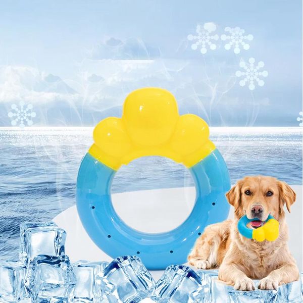 Jouets pour chiens, jouet à mâcher rafraîchissant pour l'été, accessoires pour animaux de compagnie, molaire congelée remplie d'eau, jouets pour chiens, fausse crème glacée résistante aux morsures