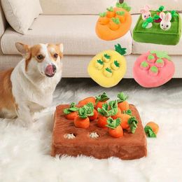 Jouets chien jouet drôle carotte en peluche animal de compagnie légume jouet à mâcher reniflant animaux cacher jouets alimentaires Slowy manger Durable jouet à mâcher accessoires pour chiens