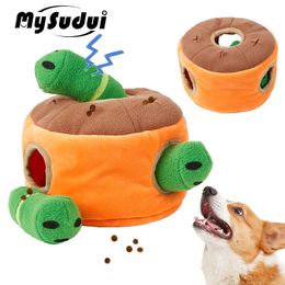 Jouets interactifs pour chiens, Puzzle d'entraînement, mangeoire lente, reniflage, entraînement au qi, jouets de chasse pour chiens en peluche, distributeur de friandises grinçantes pour animaux de compagnie