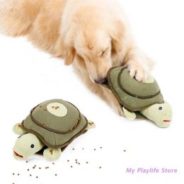 Jouets en peluche pour chiens, tortue, distribution de friandises, grincement pour chiens, jouet interactif à mâcher pour animaux de compagnie, réduisant l'ennui, prévenant l'obésité