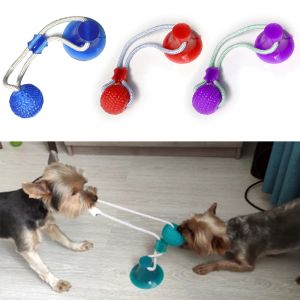 Jouets pour chiens, ventouse Interactive, balle TPR, jouet de morsure molaire pour animaux de compagnie, corde élastique, nettoyage des dents de chien, à mâcher, Drop Shopping