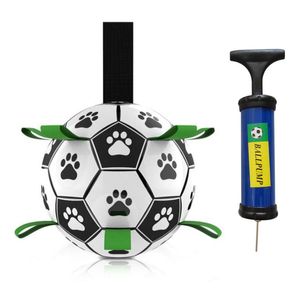 Speelgoed Hondenspeelgoed Interactief huisdiervoetbalspeelgoed met grijplipjes Hondenpoot Outdoortraining Voetbal Huisdierenbeet-kauwballen voor hondenaccessoires