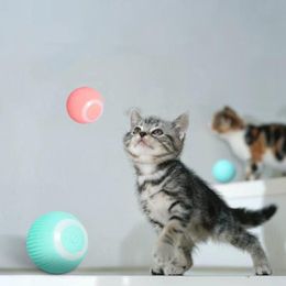 Toys Electric Cat Ball Toys Automatisch Rolling Smart Cat Toys Interactive for Cats Training Selfmoving Kitten Toys voor binnenspelen