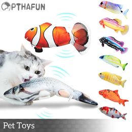 Toys Electric Cat Toy Fish Pet Cat Toys Simulation Fish Swing Kitten Dance Fish Toy Funny Cats mâcher de jeu Port USB Port