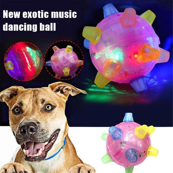 Jouets balle sautante clignotante électrique nouvelle balle de danse de musique étrange balle d'activation pour chiens Durable réutilisable mignon pour chien jouets drôles