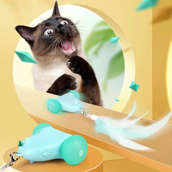 Toys Electronic Cat Toys Interactive Pet Smart Mouse Play for Cat Teaser LED souris rechargeables Toys intérieurs pour les accessoires pour chat