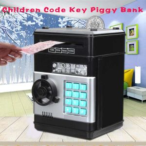 TOYS Mot de passe électronique Code de boîte à argent Clé Clé Lock Banque Piggy Banque Automatic Coins Cash Saving Money Box Counter Mini Coffre enfant