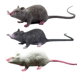 Juguetes falsos ratas pequeñas ratas realistas de ratón de ratón de territorio de territorio de territorio de juguete Horror Halloween Decoración de fiestas