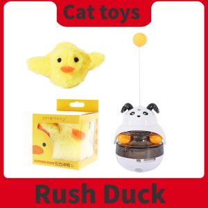 Speelgoed Flapping Duck Cat Toys Interactive Electric Bird Toys Washable Cat Plush Toy met Catnip Vibration Sensor Cats Game Toy Kitten