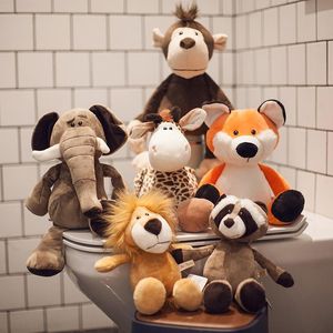 Jouets animaux de la forêt, girafe, éléphant, Lion, singe, chien, tigre, cadeau d'activité, jouet en peluche d'anniversaire pour enfants