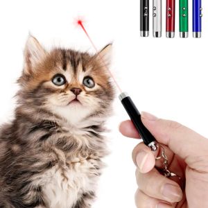 Toys Funny Cat Chaser Pointer jouet stylo avec chat Chasing Supplies Green LED Pen Light Visible Beam Keychain Keyring Mini Lampe de poche