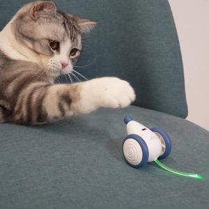 Toys Funny Interactive Cat Mice Toys Smart Sensing Mouse Cat Toys Electric Automatic Moving Cat Toys with LED Lights