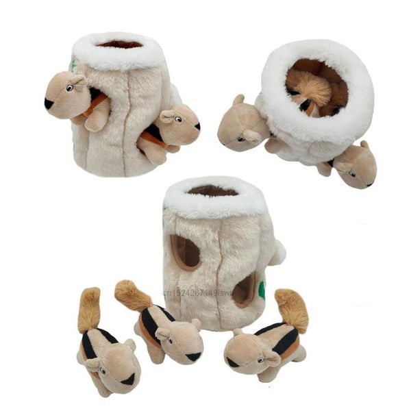 Juguetes Divertidos juguetes de peluche para perro, Animal de peluche, muñeco insertado, mascota, cachorro, juguete masticable, ardilla, árbol, sonidos con agujeros, cachorros, niños, lindo y suave