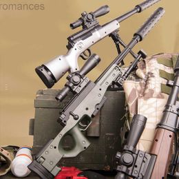 Jouets pistolet Awm enfants jouet pistolet 98k Sniper modèle Jedi survivre manger équipement de poulet M24 avec de l'eau balle molle accessoires de jeu en plein air 240306