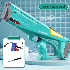 Speelgoedpistool Fun Roclub Automatisch elektrisch waterpistool Speelgoeduitbarstingen Zomer Spelen Waterpistoolspeelgoed 500ML Haai Hogedruk Strandspeelgoed Watergevecht voor kinderen 240307