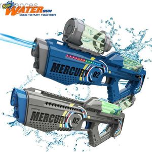 Speelgoedpistool Pistool Speelgoed Elektrisch waterpistool met licht Kinderen Zomer Buitenzwembad Waterspeelgoedpistool Automatisch continu-opnamenpistool 240307