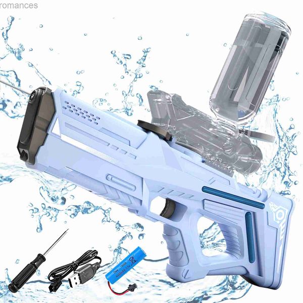 Juguetes Pistola Pistola Juguetes Pistolas de agua eléctricas Shooter 800CC Almacenamiento Continuo Juegos al aire libre Juguete de natación para niños adultos 240307