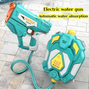 Jouets pistolet pistolet jouets Explosions en été sacs à dos électriques pour enfants pistolets à eau un bouton Absorption et grande capacité 240307