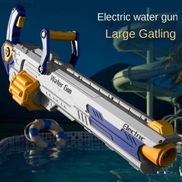 Toys Gun Gun Toys Gatling Electric Burst Water Gun grande capacité Place Fight Charges High Tension Children S Toys 240307