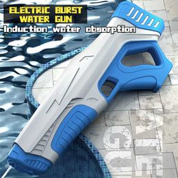 Jouets pistolet pistolet jouets grand pistolet à eau électrique jouet rechargeable haute pression Auto Absorption d'eau tir continu enfants piscine extérieure jouet 230803 240306