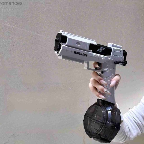 Jouets pistolet pistolet jouets jouets d'été pistolet à eau électrique de tir sûr à grande vitesse avec style Cyberpunk parfait pour la plage et la piscine pistolet à eau amusant 240307