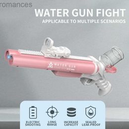 Toys Gun New Electric Water Gun Double-Barrel jouet pistolet Summer Pool Pool jouet à haute vitesse Eau pour les enfants Games d'extérieur des enfants 240307