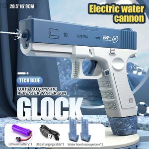 Toys Gun Sand Play Water Fun Electric Water Gun voor jongens en meisjes Automatisch continu elektrisch zwembad Zomerspeelgoed Kinderen 240307