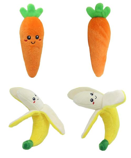 Jouets vente chaude légumes jouet pour animaux de compagnie chien jouet maïs fruits chat chiot grincement jouets 1020 pcs/lot