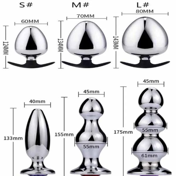 Toys Venta caliente Venta anal Dirdo enorme correa de puño en juguetes sexuales para hombres/mujeres Masturbators juguetes de acero inoxidable