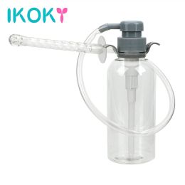 Jouets Ikoky 300 ml lavement Douche pulvérisateur rectal nettoyant Anal jouets sexuels pour femmes hommes érotique bout à bout vagin nettoyage produits pour adultes Sex Shop