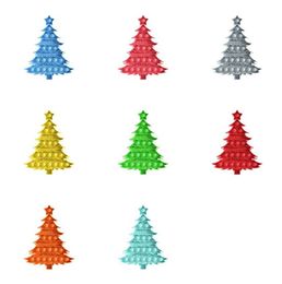 Toys Integrated Christmas Tree Silicone Push Push Bubble Parent-Child Interaction Enfants Adult Educational Noël dona12a354919549