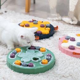 Jouets interactifs chat chien Puzzle jouet bols de nourriture lente pour chats petits chiens chaton jouets d'entraînement pour animaux de compagnie améliorer le QI jeu juguetes para gatos