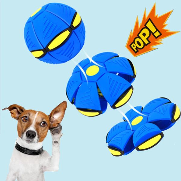 Jouets interactifs pour chiens, soucoupe volante, balle pour chien, déformation magique, UFO, jouet d'entraînement pour chiens, disque volant, balles de sport pour enfants