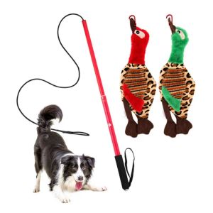 Speelgoed Interactief Flirtpaalspeeltje Puppy Wand Touw voor achtervolgingen en touwtrekken Duurzaam Teaser Wand met nylon touw Tether Lokaasspeelgoed voor honden