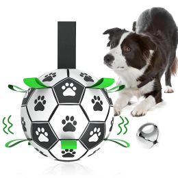Jouets interactifs pour animaux de compagnie, jouets d'entraînement en plein air pour chiens, jouets de Football pour grands chiens, Collie à mâcher contre le jouet, ballon de football gonflé pour chiot
