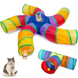 Juguetes interactivos para mascotas arcoiris arcoiris gato túnel plegable para perros patio de recreo de perros