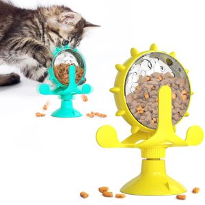 Toys Interactive Treat Fvassage jouet pour chat petit chiens Dispensateur lent Dispentier Puppy Funny Rotatable Wheel Améliorez IQ CHIP ACCESSOIRES