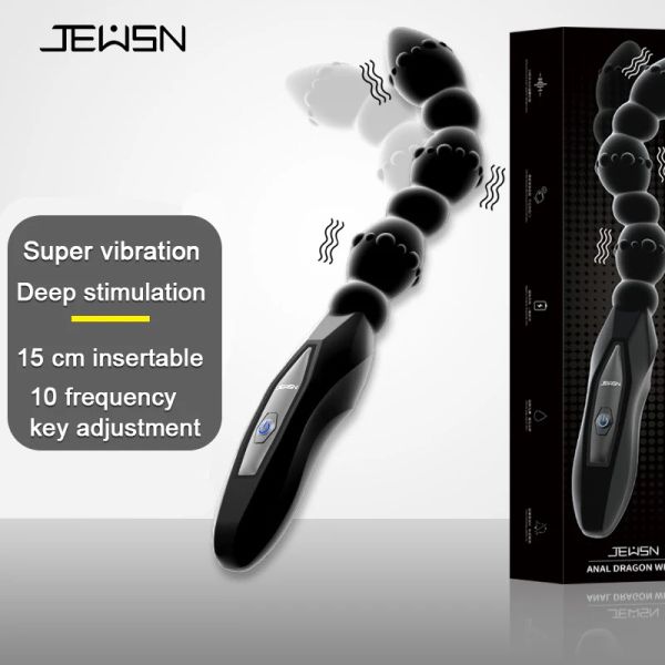 Toys Jelly Vibrator Stick Long Anal Butt Perg Perles GSPOT Vagin Massager Adult Sex Toys for Woman Couples Masturbation Shop Dildo