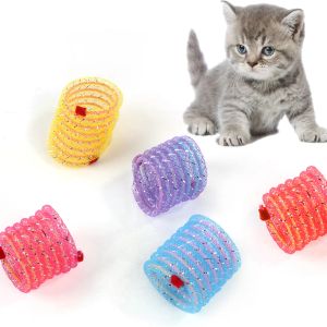 Toys chaton chat toys interactive chat spring jouet coloreful springs chat toy toy bobine spiral Springs Pet Produits pour chats