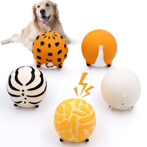 Laika Lot de 5 balles couinantes en latex durables pour petits chiens de taille moyenne avec couineurs à mâcher