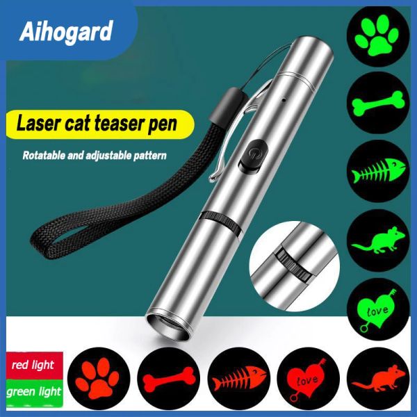 Toys LED Light Cat Toy Laser Laser Taxe multifonctionnelle Chats Visible Light Slide Control Projecteur Fruny Interactive Pet Training Supplies