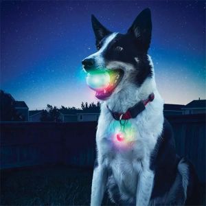Speelgoed Lichtgevende Hond Bijtbal Speelgoed LED Nacht Gloeiend Puppyspeelgoed Hond Kauwbal Kleurrijke Transformatie Hondenballen Hondenbenodigdheden