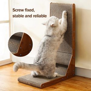 Toys Luxury Cat Scratcher Board Scraper Détachement en bois Scratch Post pour les chats Formation Grinding Claw Toys Furniture Protector