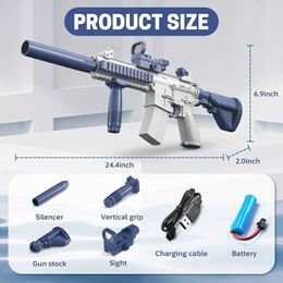 Toys M416 Water Gun Elektrische Automatische Airsoft Pistol Guns Swimming Pool Beach Party Game Outdoor Toy For Kids cadeau 240409