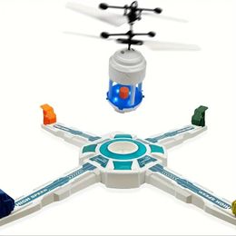 Jouets Drone Volant Magique Jouet avec Lumières, Mini Jouet OVNI Adapté À La Compétition Multijoueur Intérieur Extérieur Noël Anniversaire Catapulte Drone