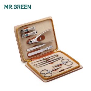 Toys Mr.Green 12 In1 Manucure Set Entreaux à ongles en acier inoxydable Cuticule Utility Manucure Tools Tool