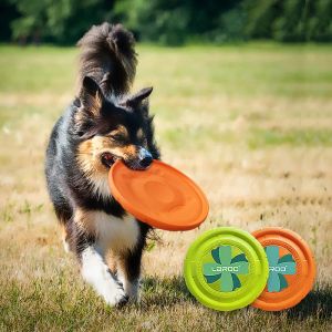 Toys Multiuse Dog Flying Disc durable Eva Pet Touet TRALINE INTERACTIVE Lancez disque de mouche pour animaux de compagnie Outdoor Play Games Sport