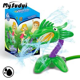 Jouets Mysudui été chien jet d'eau jouet rotatif douche amusant dessin animé forme jouet chat refroidissement jouets de plein air interactif bain d'eau